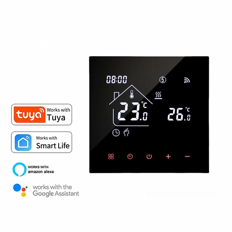 M4AHGB Wifi Smart Heating Thermostat LCD Display Voice Control Alexa Tuya Alice/Electric/Water Floor Temperature Controller