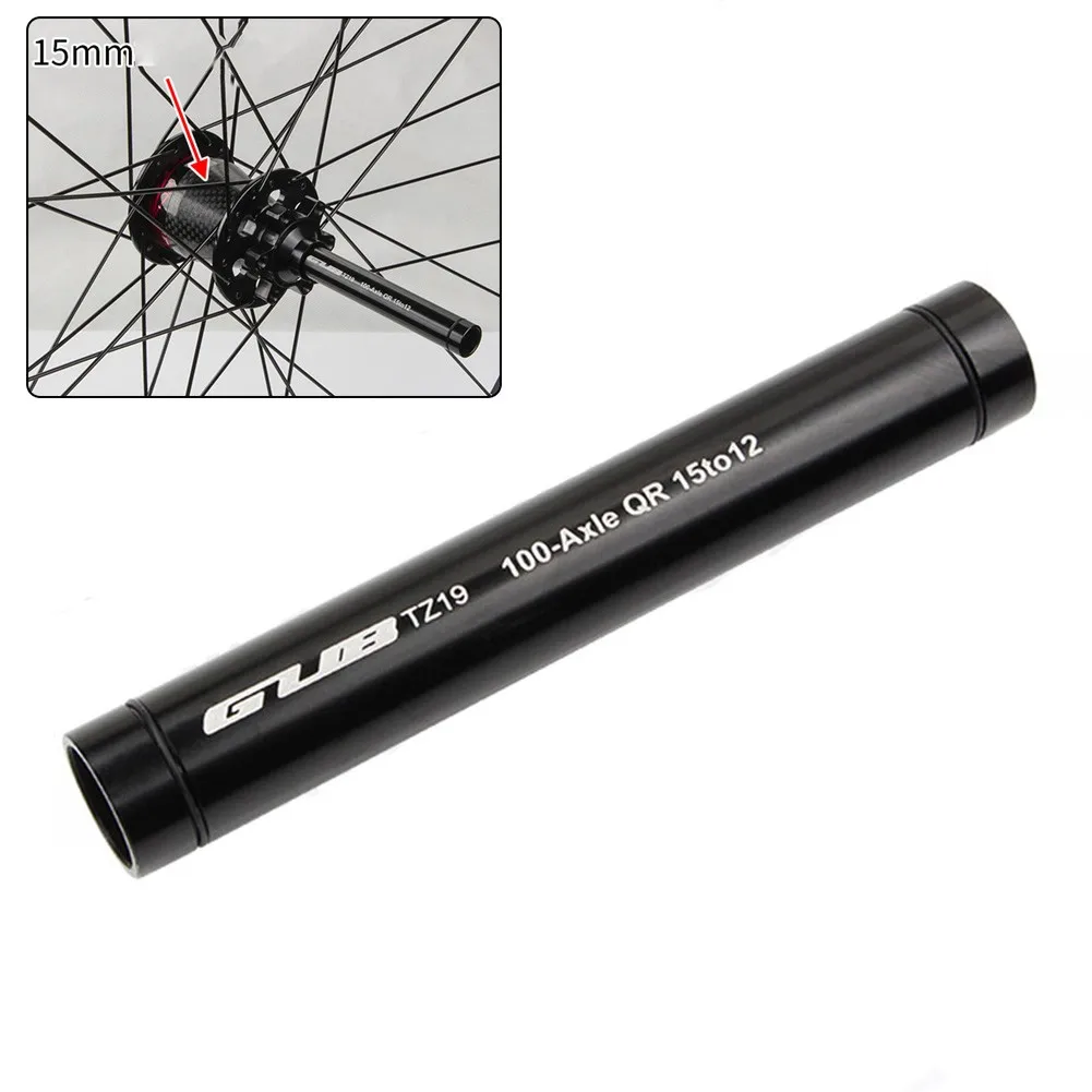 1pc 15 To 12mm Bicycle Fork Conversion Axis Mountain Bike Thru Axle Adapter Front Hub MTB Accessories Black Best Brand New Nice