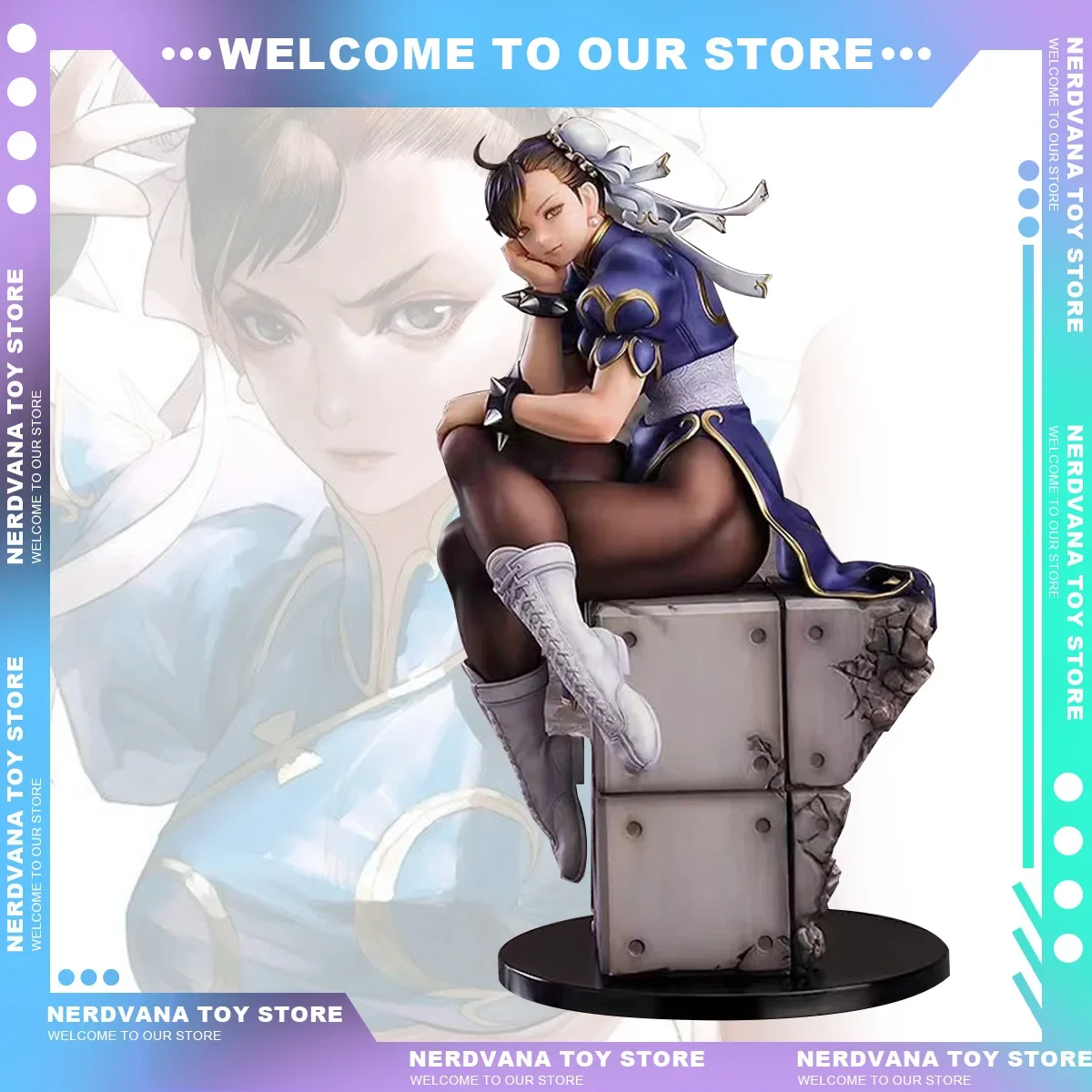 In Stock Street Fighter Anime Figure Chun Li Figurin SF Chun Li Statue Pvc GK Statue Model Collection Doll Ornament Desk Gifts