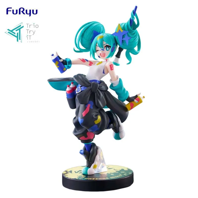 

FuRyu Trio-Try-iT Hatsune Miku ~Painting Girl~ Another Color Ver. Коллекционная фигурка аниме-персонажа из ПВХ, 23 см