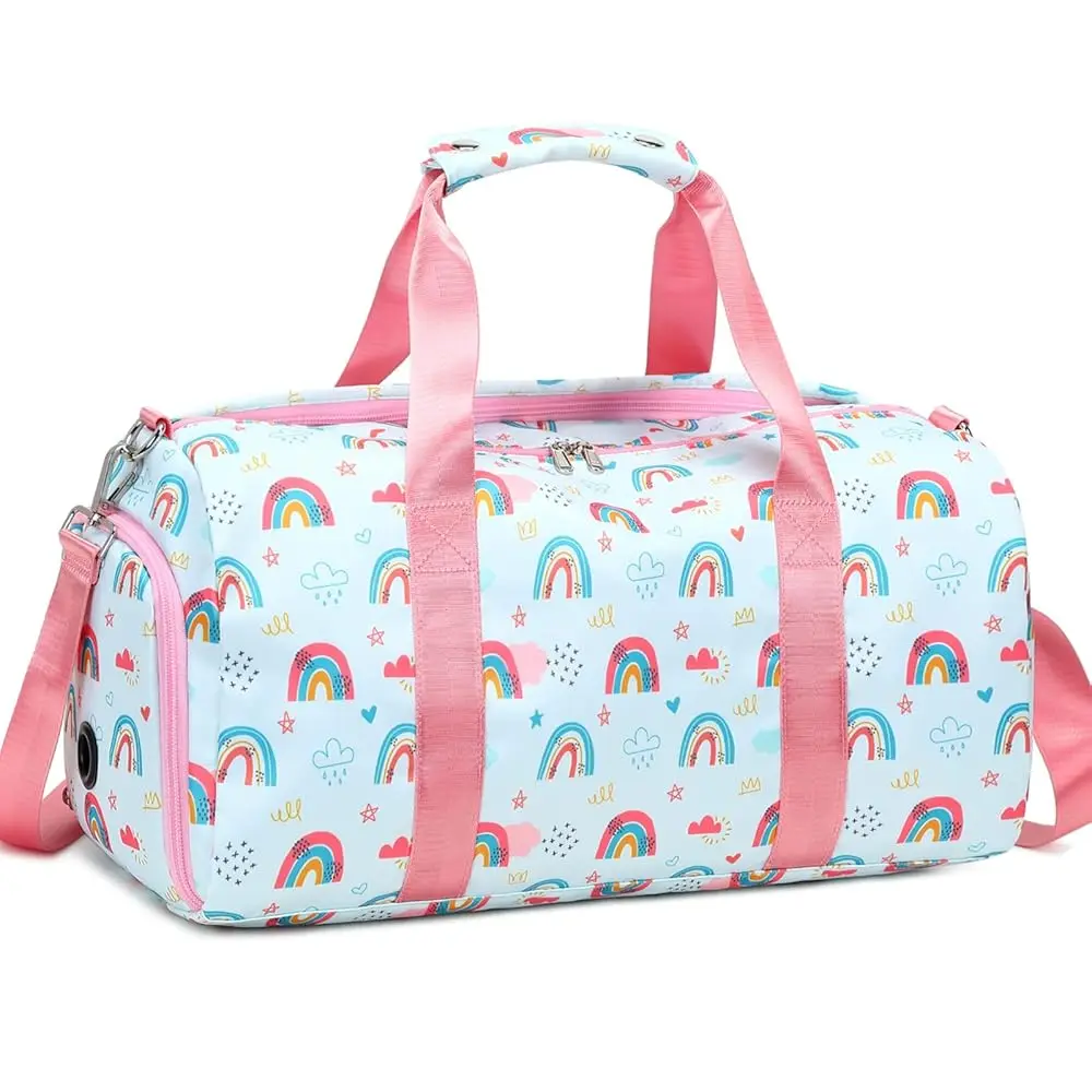 

Free ShippingJIANYA Kids Duffle Bag for Girls Teens Sports Gymnastics Sleepover Bag with Shoe Compartment, Marble Purple
