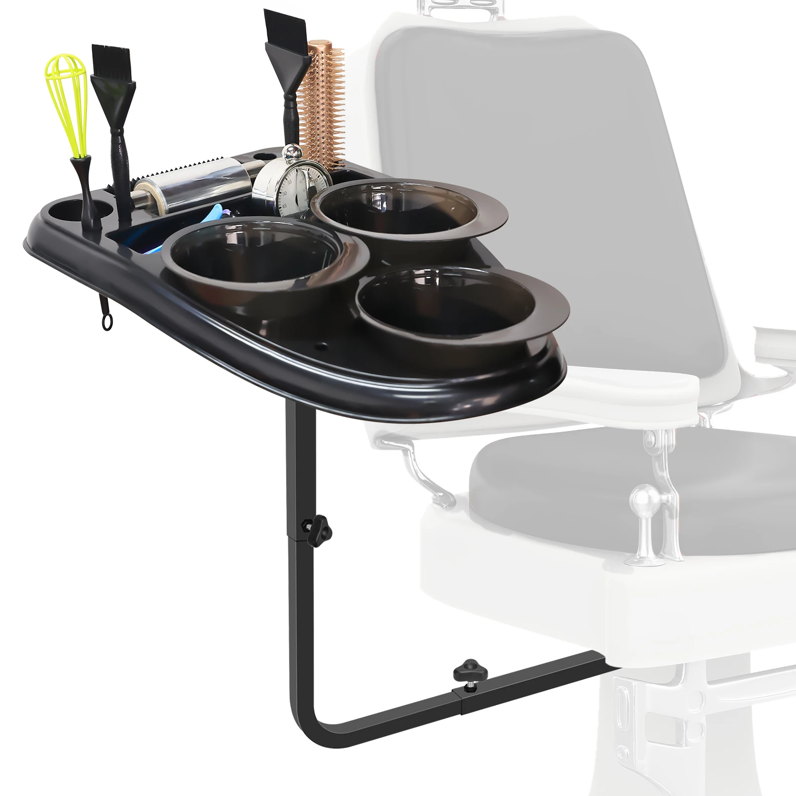 Barber Tray With Hair Dye Bowl Lnstalled On Chairframe Beauty Barber Multi-function Height Adjustable Hair Dye Tools ﻿