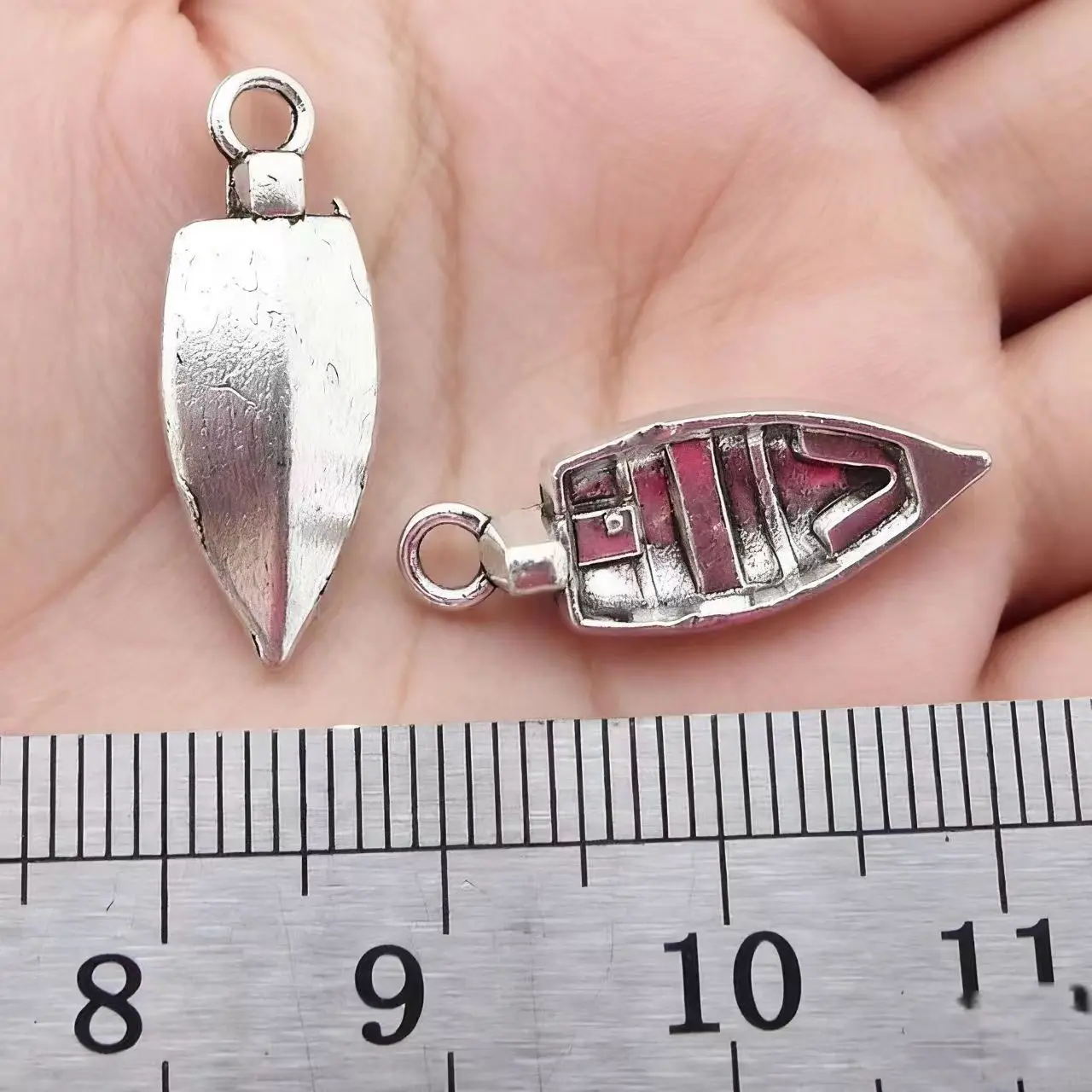 15Pcs/Lot Charms Ship Boat 22x8mm Antique Silver Color Pendants DIY Crafts Making Findings Handmade Tibetan Jewelry