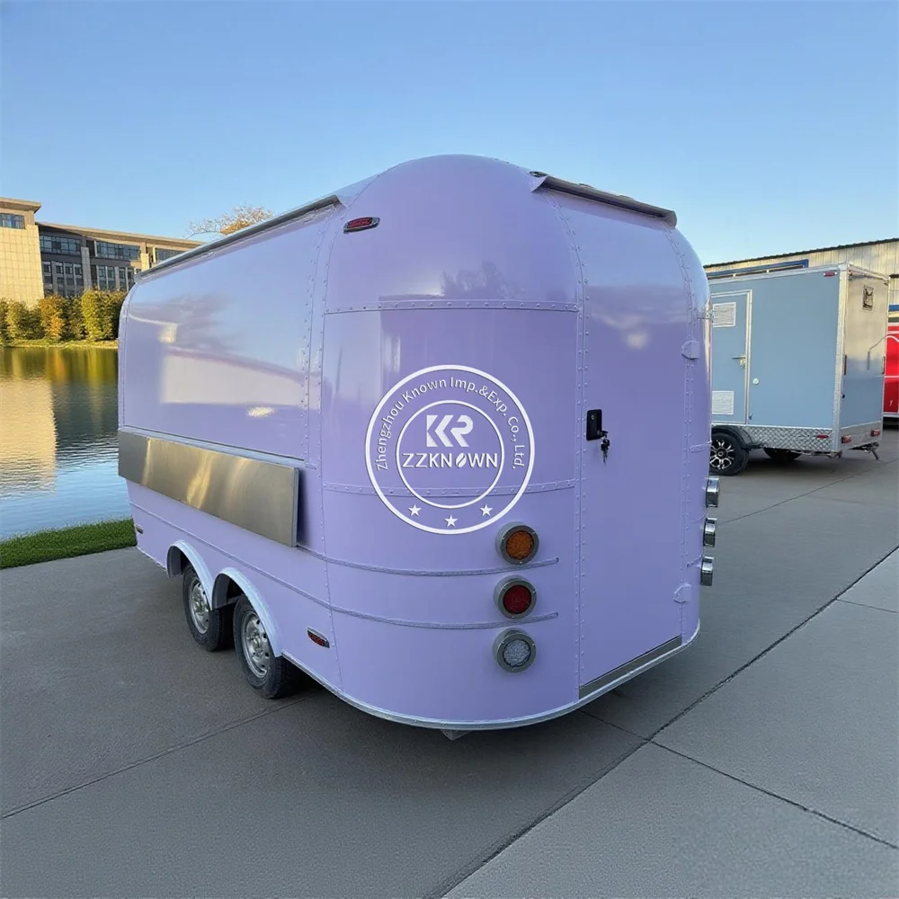 

Customized Color Logo Concession Food Trailer Fully Equipped Concession Coffee Ice Cream Cart Fast Food Truck For Sale