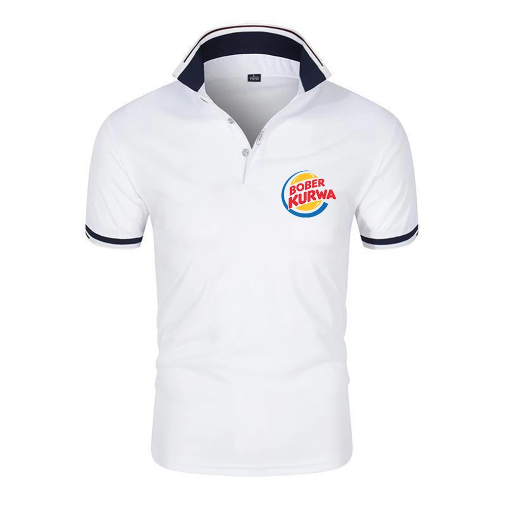 Bober Kurwa Funny Solid color polo shirt ultra-light men's quick-drying breathable sweat-wicking shirt suitable T shirt