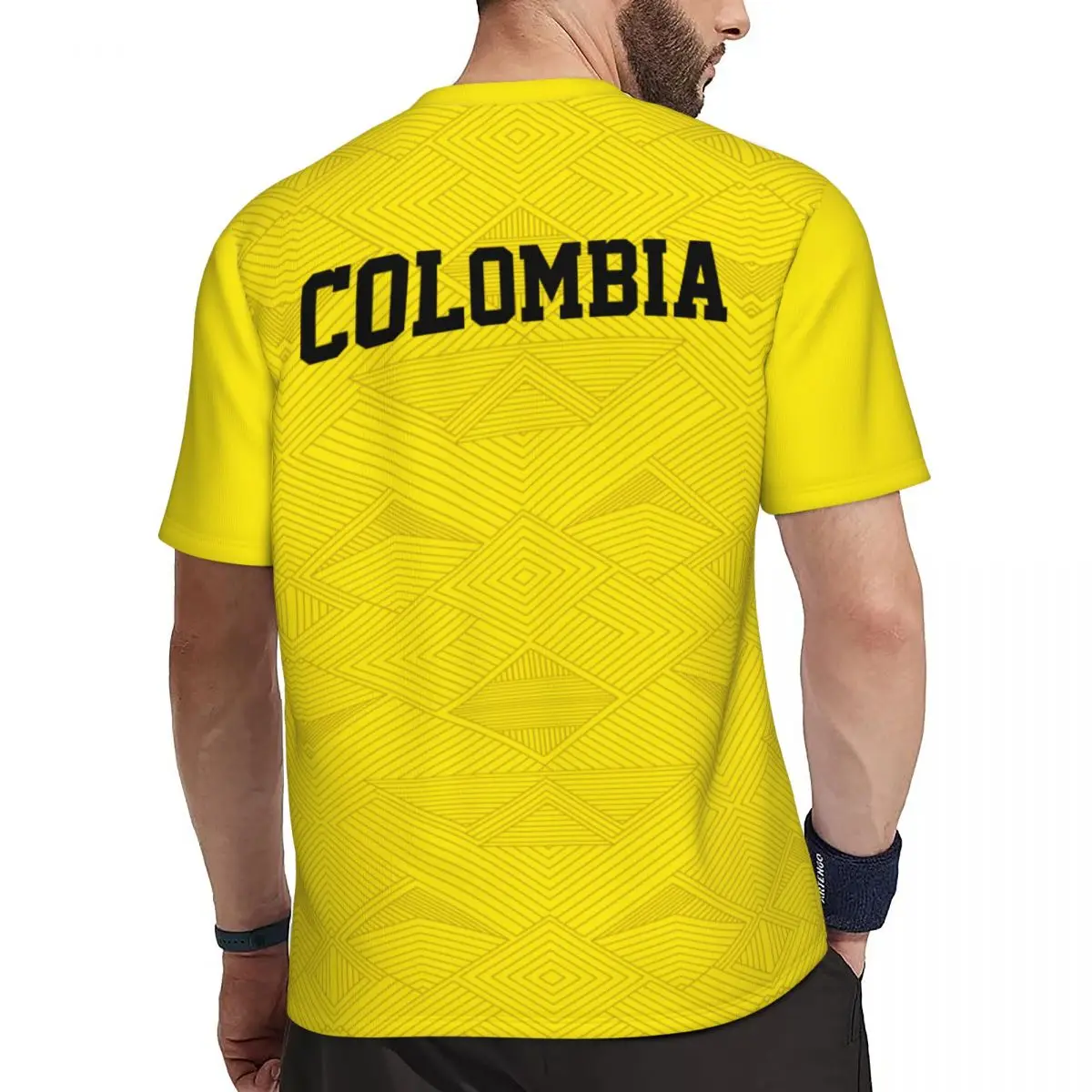 Colombia Flag 3D Printed T Shirt Men Summer Short-sleeved Mesh Harajuku T-shirt For Running Bike Tennis Fitness