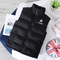 Autumn Winter Puffer Vest for Man New Fashion Coats Thicken Stand Collar Slim Fit Cotton Vest Down Jacket Sleeveless Waistcoat