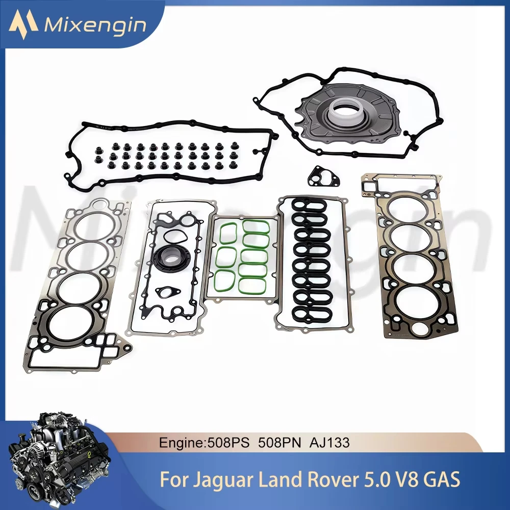 Auto Engine Parts Full gasket Rebuild Overhaul Kit Fit 5.0 L T V8 GAS 508PS 508PN For Jaguar XE XF XJ Land Rover Range Rover 4x4