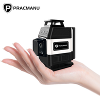 Pracmanu Mini 16 Lines 4D Laser Level Green Lines Self-Leveling Horizontal and Vertical Powerful Green Beams Laser Level