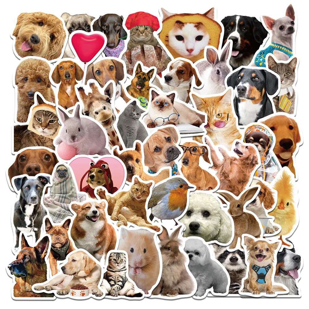 10/30/50Pcs Funny Animal Waterproof Graffiti Sticker Aesthetic Decorative Luggage Laptop Cup Phone Diary Scrapbook Kids Stickers