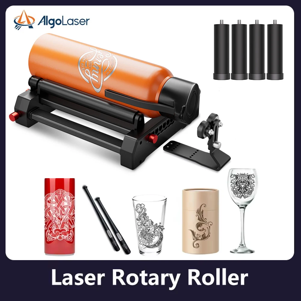 

AlgoLaser гравер вращающийся ролик RR2 многофункциональный лазерный роторный ролик ось Y для кружки стеклянные чашки бутылки стакан знак