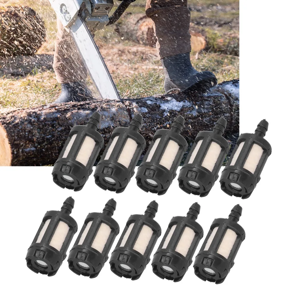 10PCS Universal Fuel Filters Set ABS Lightweight Chainsaw Accessories Built-In Filter Replacement Spare Parts for ZAMA ZF-1