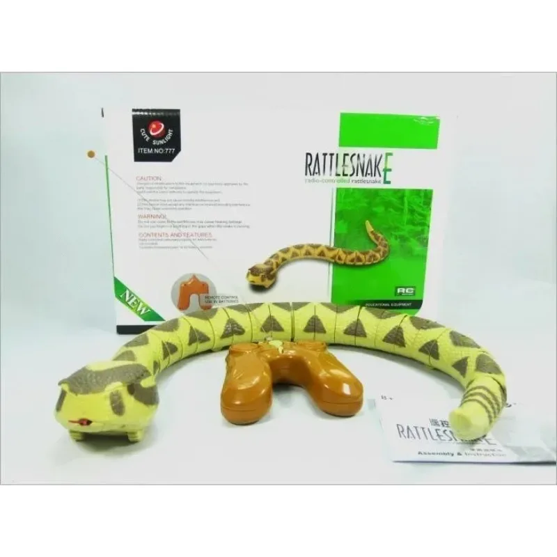 

Simulation Electric Pets Remote Control Music Sound & Light Rattlesnake Toy RC Snake Model Tricky Prank Scary Toy Gift