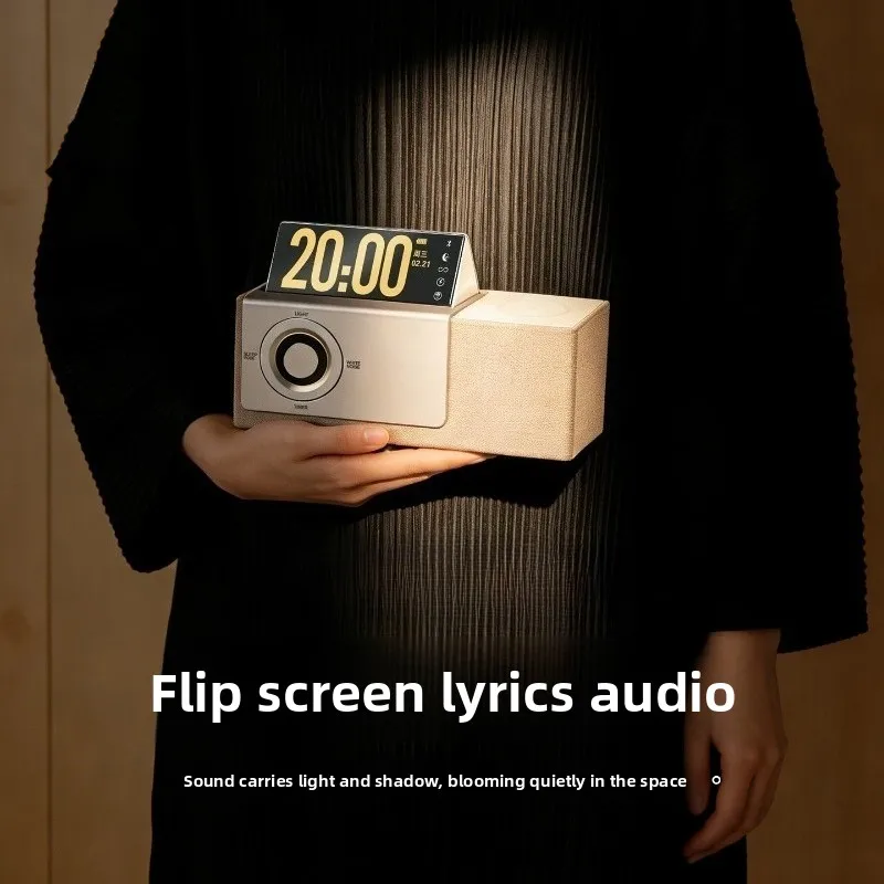 Bedside Bluetooth Speaker With Sunset Projection Light, Ambient Lamp Audio for Bedroom Decor