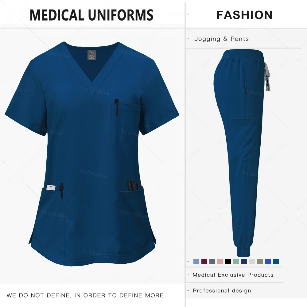 Pink Clinical Uniform Woman Pharmacy Workwear Nurse Uniform Hospital Doctor Oral Dental Surgery Uniforms Medical Scrubs Sets New image 3