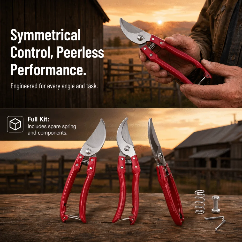 Stainless Steel Handle Hoof Trimmers Ergonomic Handle Lightweight Hoof Scissors Bright Color Anti-Slip Pattern