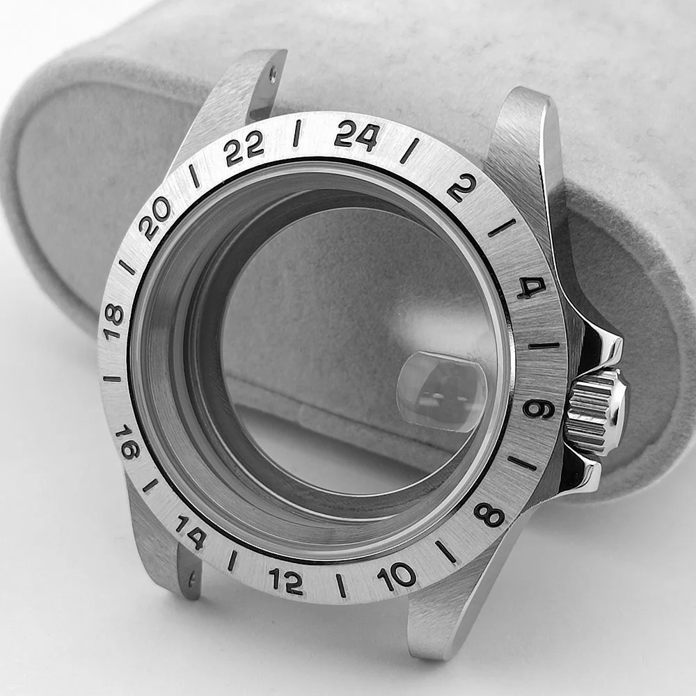 39.5mm NH34/35 Men's Metal Case Custom Logo 28.5mm Dial 20mm Metal Strap High-Quality Watch Parts Accessories sapphire Glass