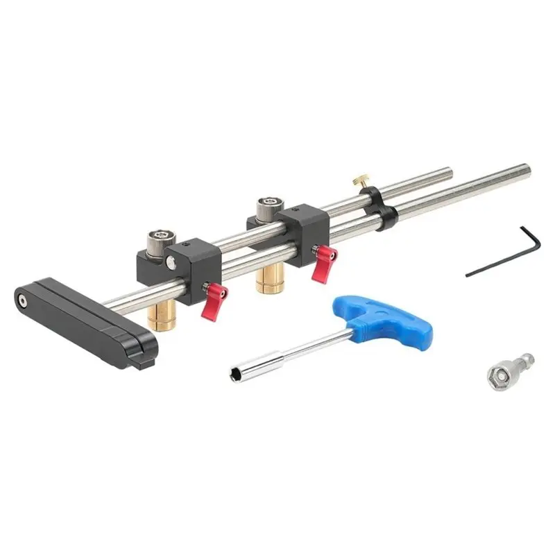 ABRU-For Woodworking Track Stop Fixed-Length Cutting Adjustable Repeat With Scale For Woodworking Tables And Track Saws