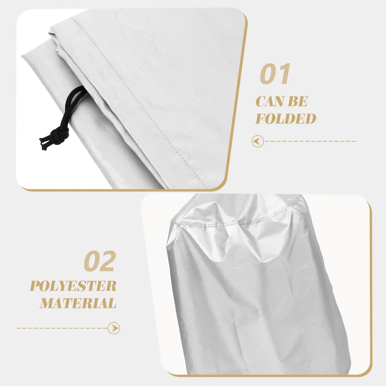 Outdoor Bbq Grill Cover Heavy Duty Waterproof Gas Barbecue Grill Protector with Drawstring Buckles for Garden Camping Windproof view 6
