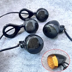 4X LED Motorcycle Turn Signal Light 41MM Clamp Motorbike Flashers Rear Front Indicator For Harley Davidson Cafe Racer