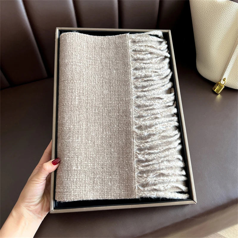 

Double-Sided Long Imitation Cashmere Women Winter Warm Scarf Thicken Shawls Neck Tassel Poncho Echarpe Stoles Pashmina Luxury