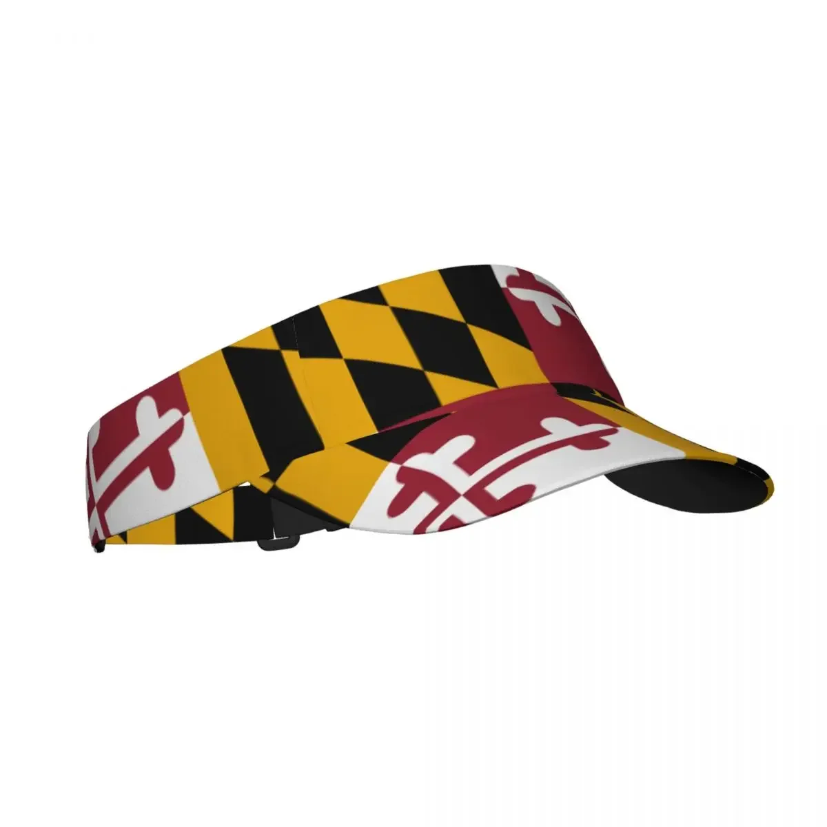 Sports Sun Cap Adjustable Visor UV Protection Top Empty Tennis  Running Sunscreen Hat Maryland State Flag