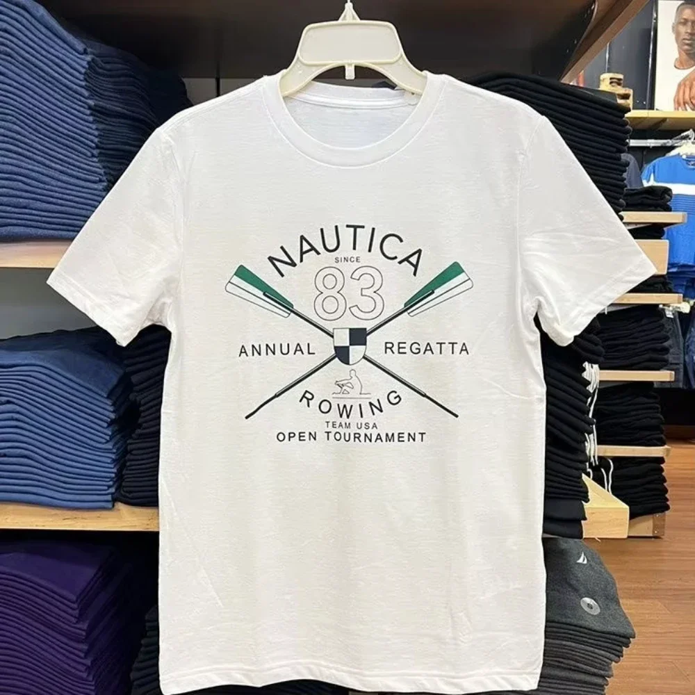 

Summer comfortable cotton breathable printed jackets clown 2025 New High-quality men's round-neck short-sleeved T-shirt in stock