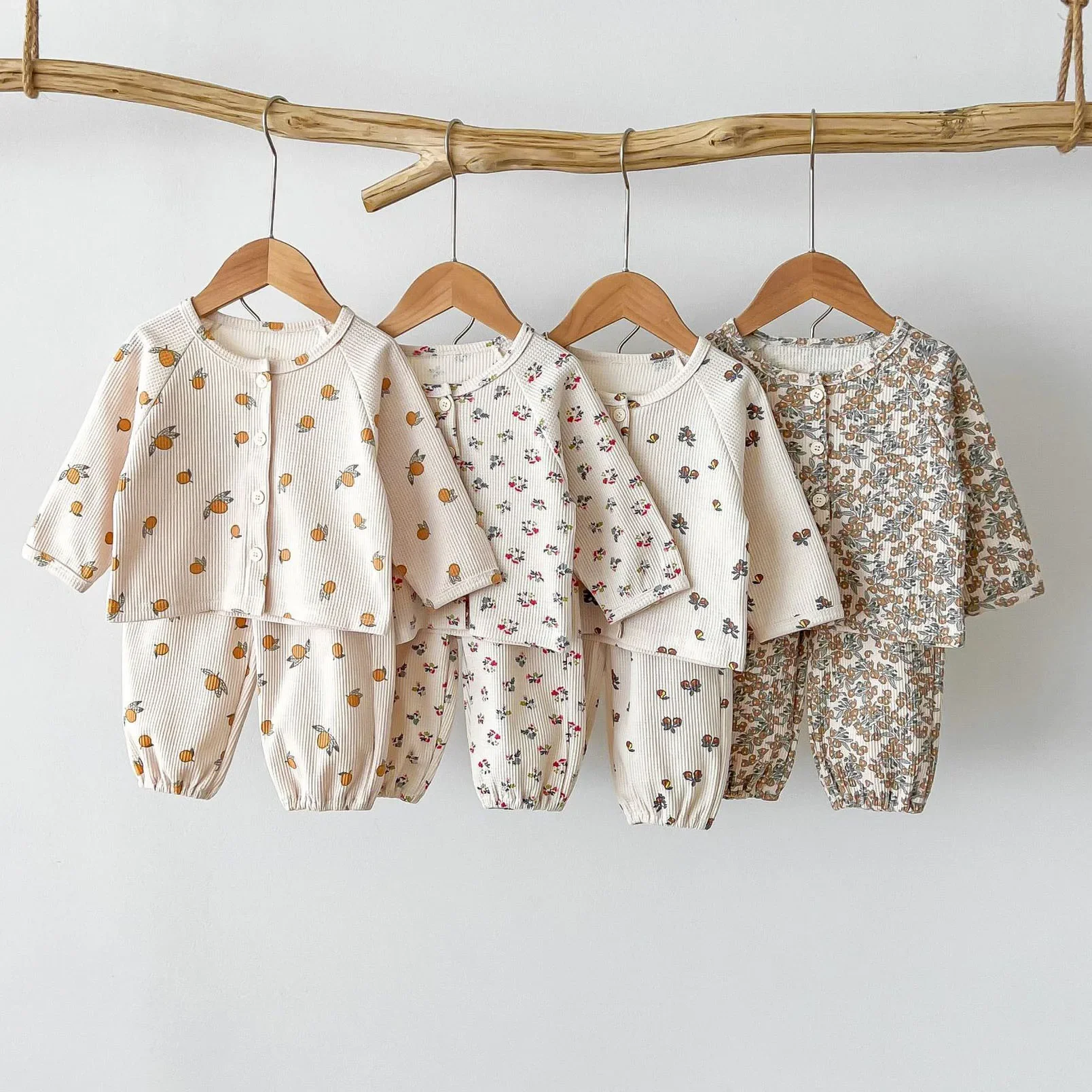 0-3T Newborn Kid Baby Boy Girl Autumn Winter Clothes Set Cotton T Shirt Top Pant Suit Two Piece Set Outfit Homewear Pajamas Set