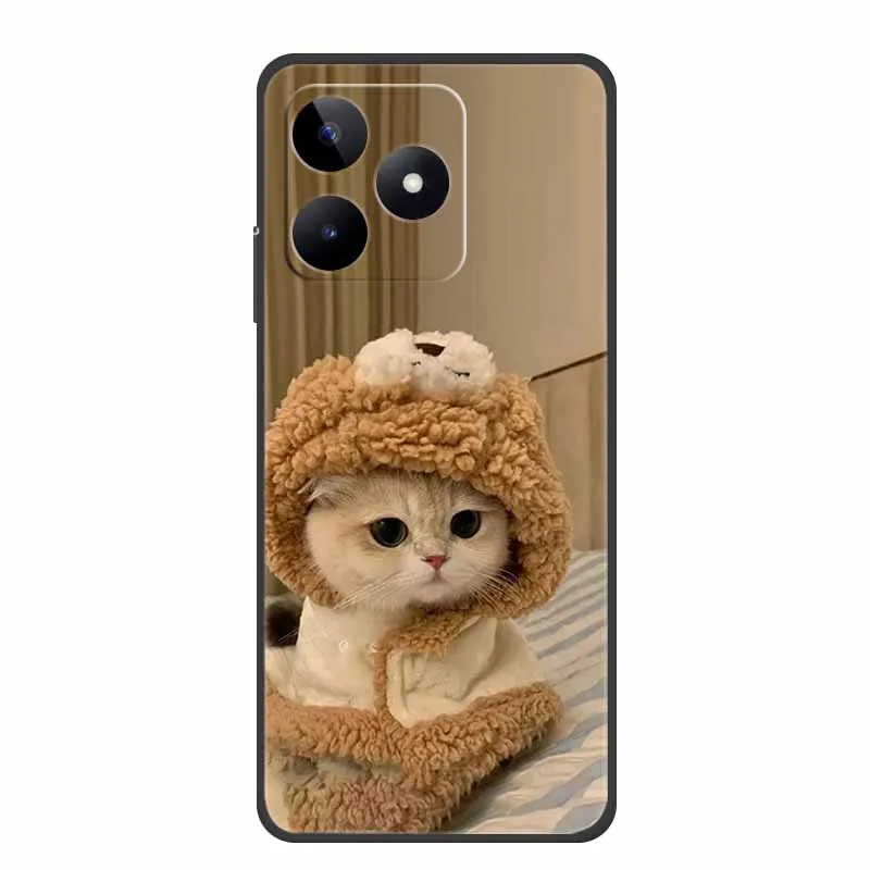 For Realme Note 50 Realme  C51 C53 Soft Silicone TPU Cover for Realme Narzo N53 4G Back Cute Cats Case Fashion Funda Shell