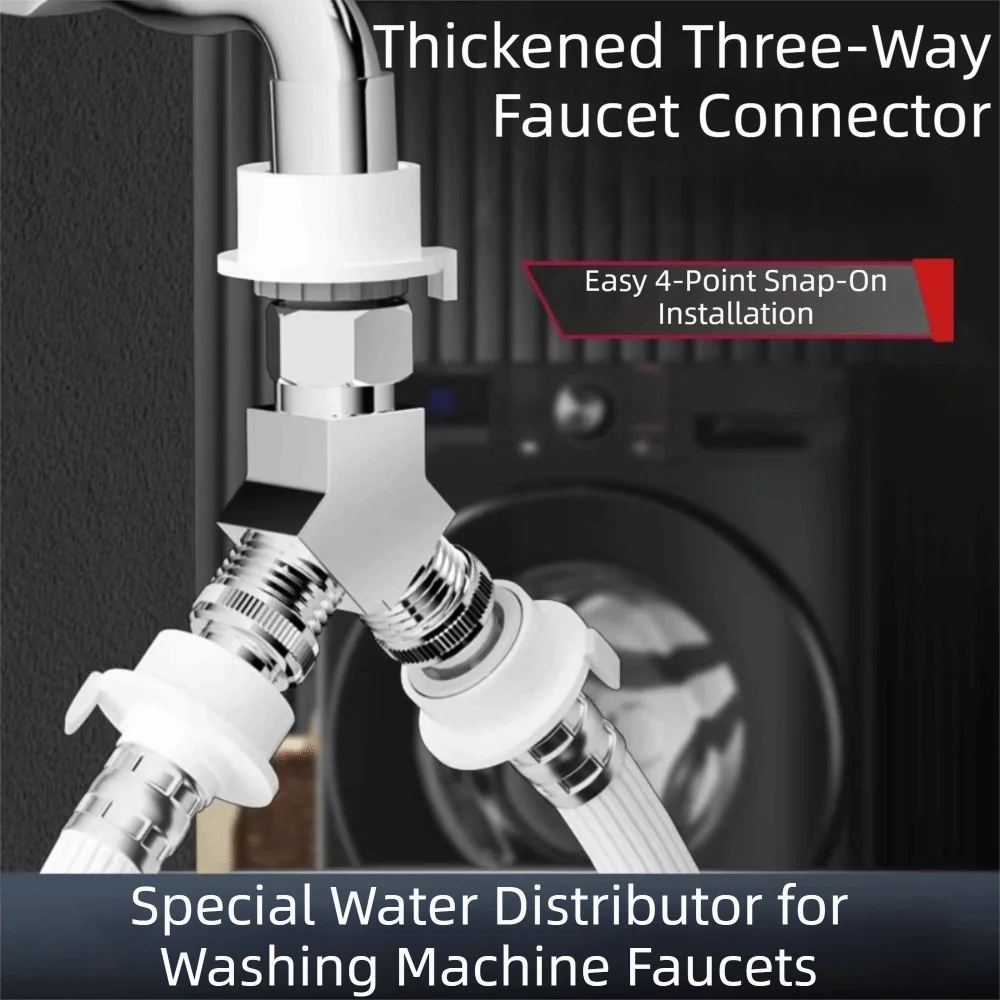 

Тройник для водопроводных труб с резьбой G1/2, 3-ходовой соединитель (мама/папа), нержавеющий, универсальный, для подключения к смесителю/крану