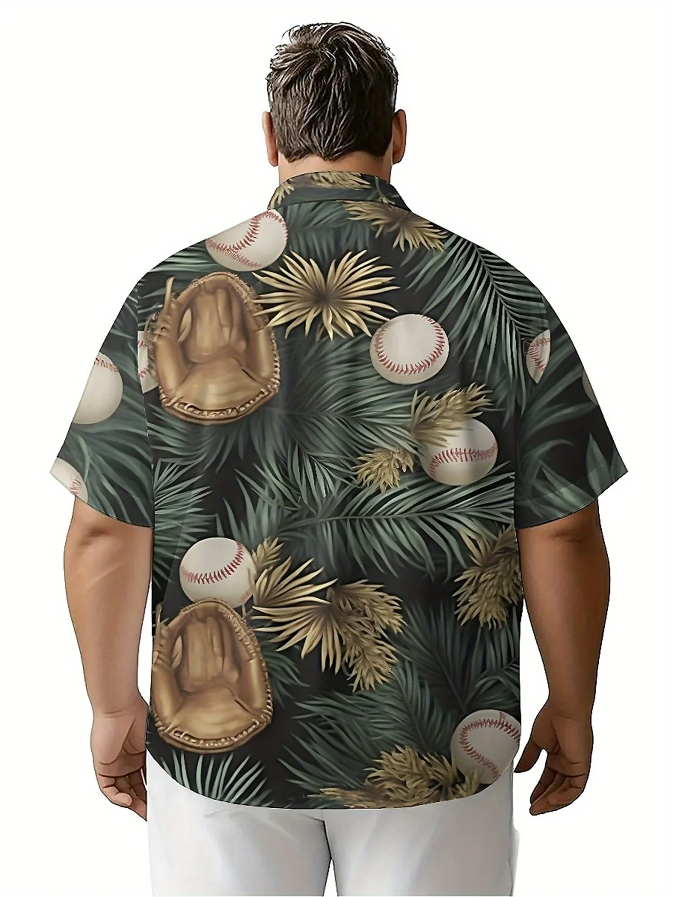 Camisas hawaianas de talla grande para hombre, patrón de béisbol vintage, camisetas casuales de verano, adecuadas para exteriores y fiestas, ropa de calle
