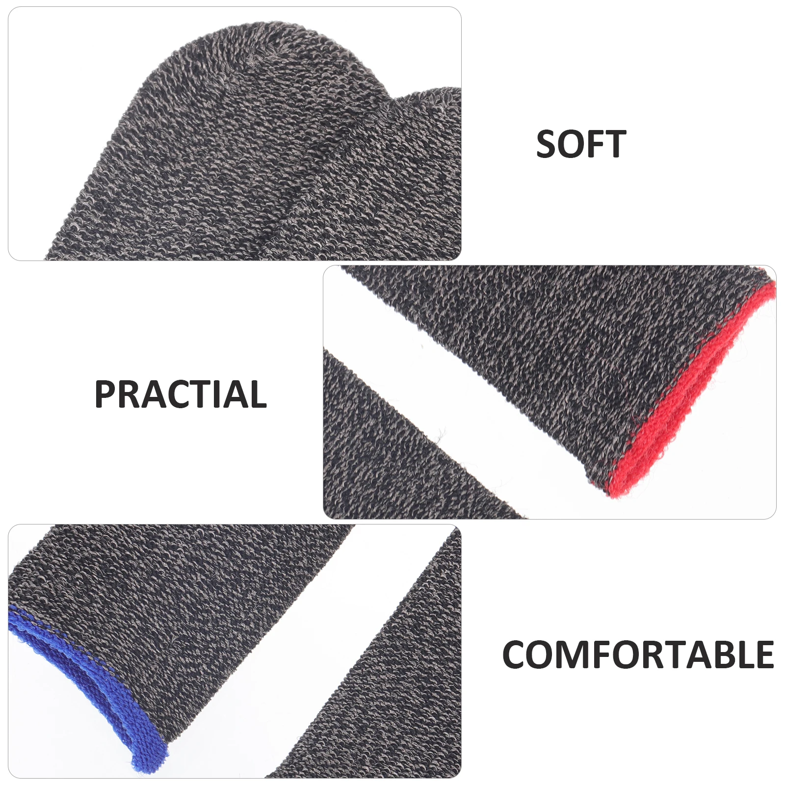 

30Pcs Silver Fiber Finger Sleeves Breathable Elastic Game Finger Covers Anti Sweaty Touch Screen Protector for Mobile Gaming