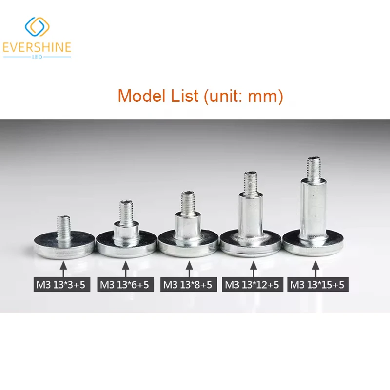 500Pcs/Lot Magnet Screw Outside Thread M3 1317 Magnetic Column Cylinder  For P2 P2.5 P3 P4 P5 P6 P10 Indoor LED Display Screen