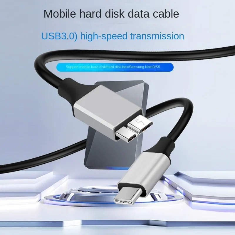 USB C 3.0 to Micro B Cable 5Gbps 3A Fast Data Sync Cord For Macbook Hard Drive Disk HDD SSD Case Type C Micro B Cable Converter