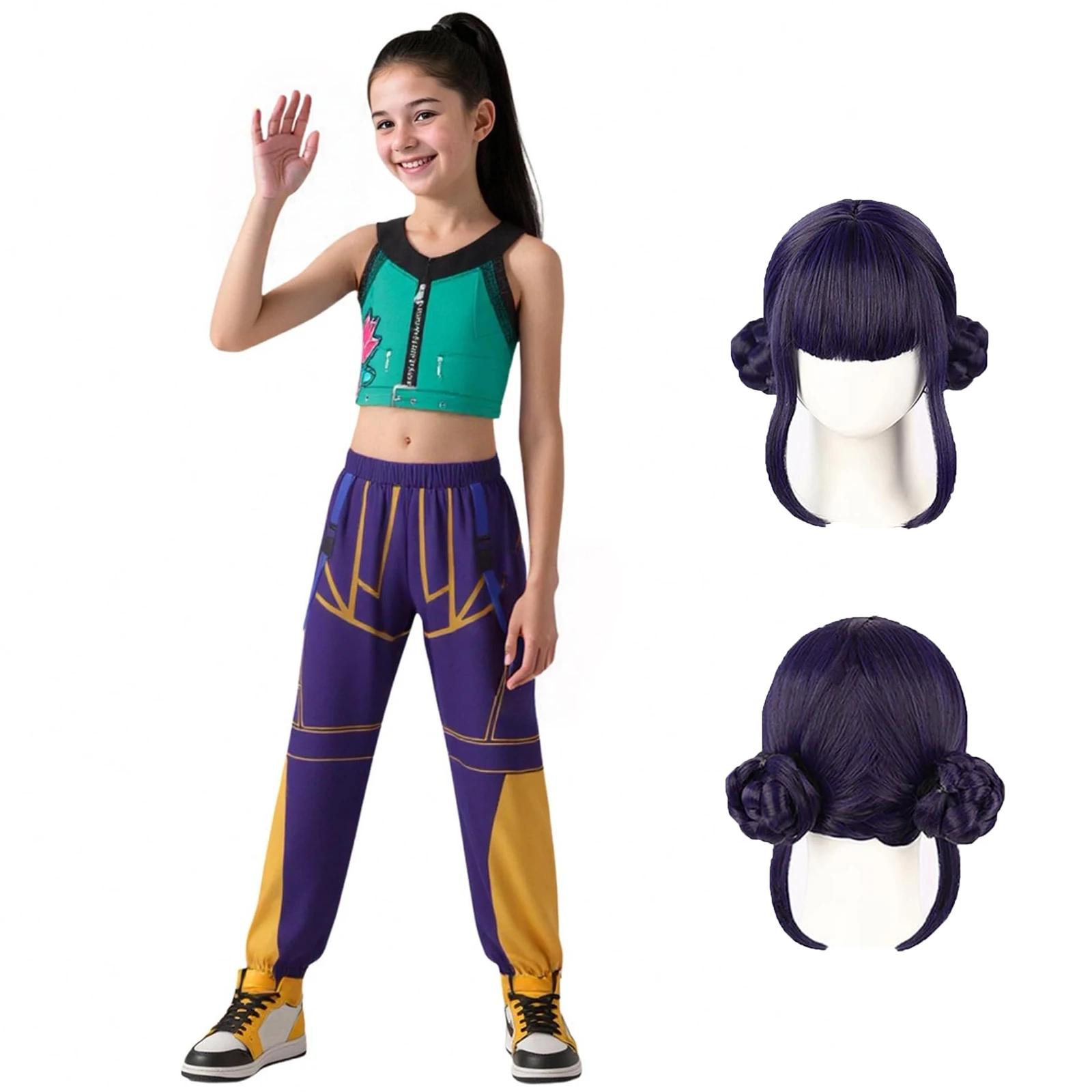 أزياء K-pop Hunters التأثيرية رومي زوي ميرا هانت ''تريكس أزياء مغنية Kpop للأطفال لحفلات موسيقى البوب #5