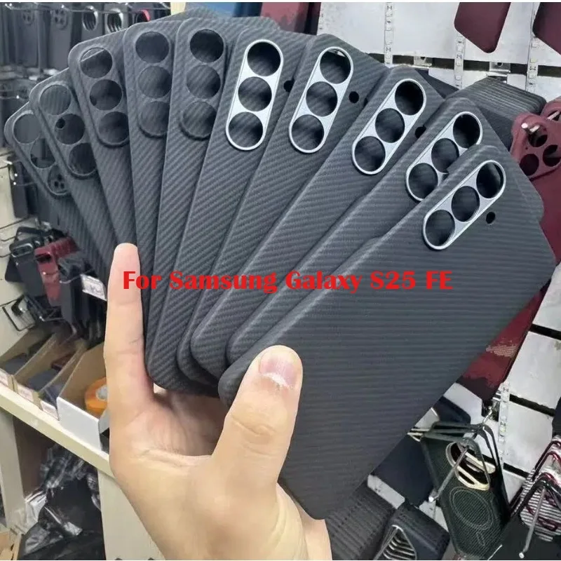 

Магнитный чехол из арамидного волокна для Samsung Galaxy S25 FE, ультратонкий защитный чехол из углеродного волокна, защита от падения