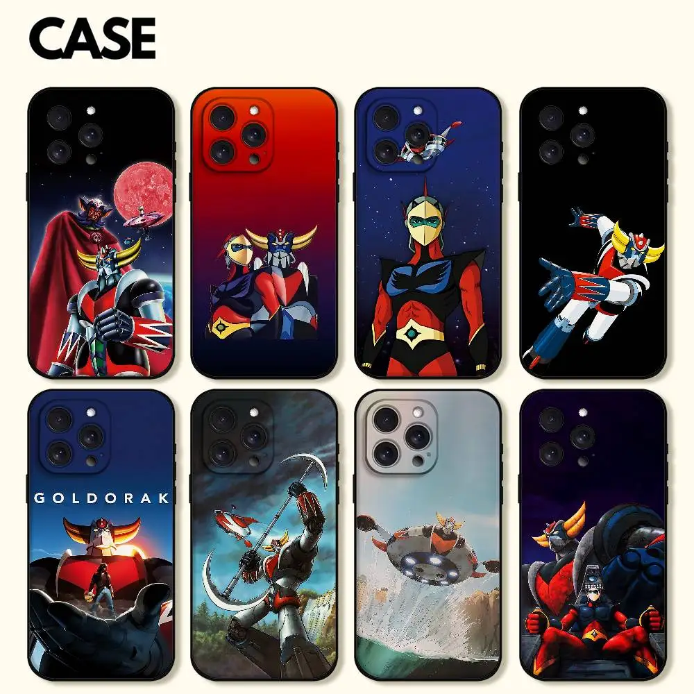 U-UFO Robo Grendizer Goldorak Handyhülle für iPhone 17 16 15 14 13 12 11 PRO MAX PLUS Mini-TPU, weich bis hautfreundliche Hülle
