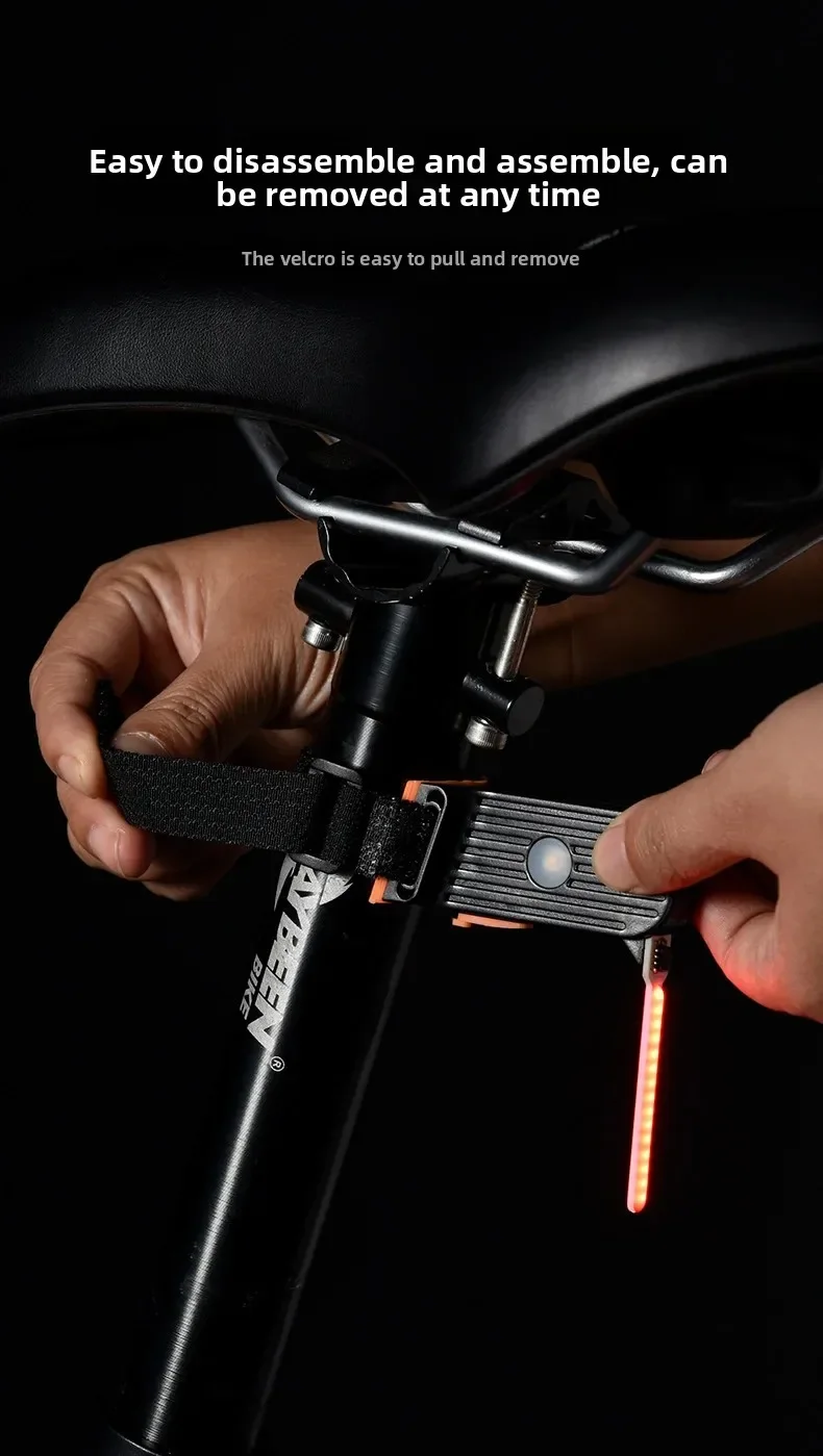 

Dual USB Bike Tail Lights - Flow-Type LED Warning Rear Light With Strap For Night Riding