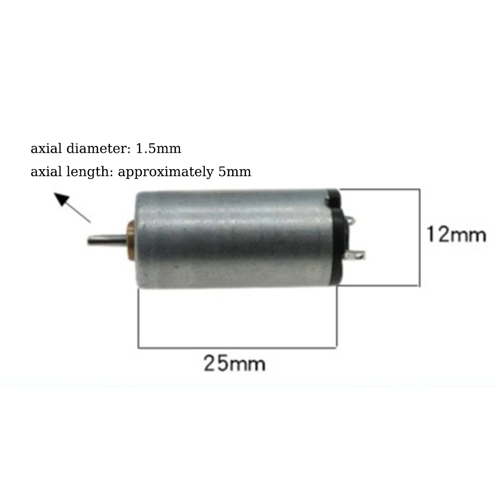 5PCS 1225 Motor 1.5-3V Miniature High-Speed Circular Motor 3V 16,000 RPM DIY Science Project Motor