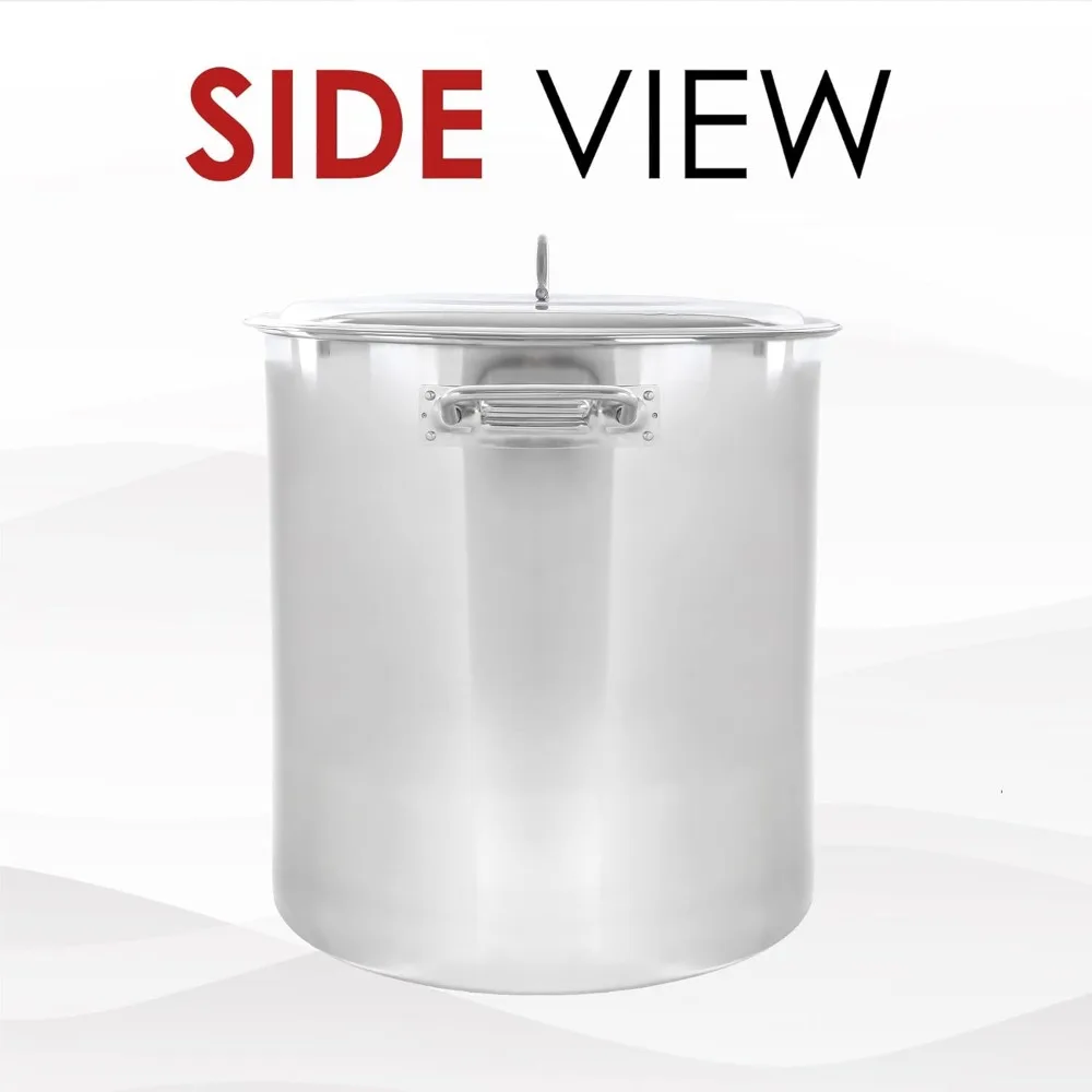 أواني طهي من الفولاذ المقاوم للصدأ بسعة 30 لترًا لاحتياجات الطبخ وغليان كبيرة الحجم