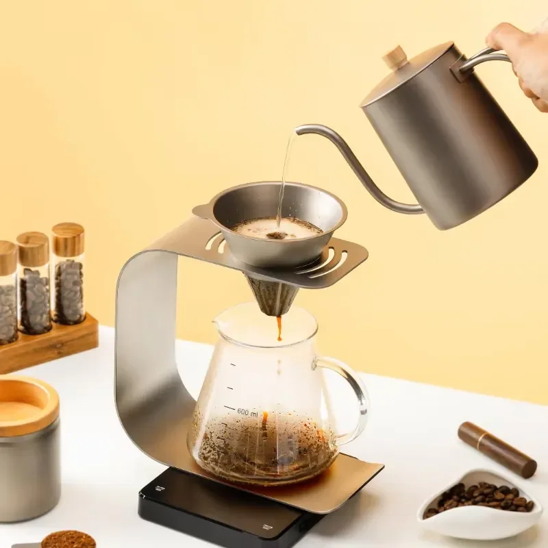 Portable Titanium Coffee Grinder Reusable Drip Filter Household 2026 New Design Fine Mesh Brewing Tool For Fresh Ground Beans