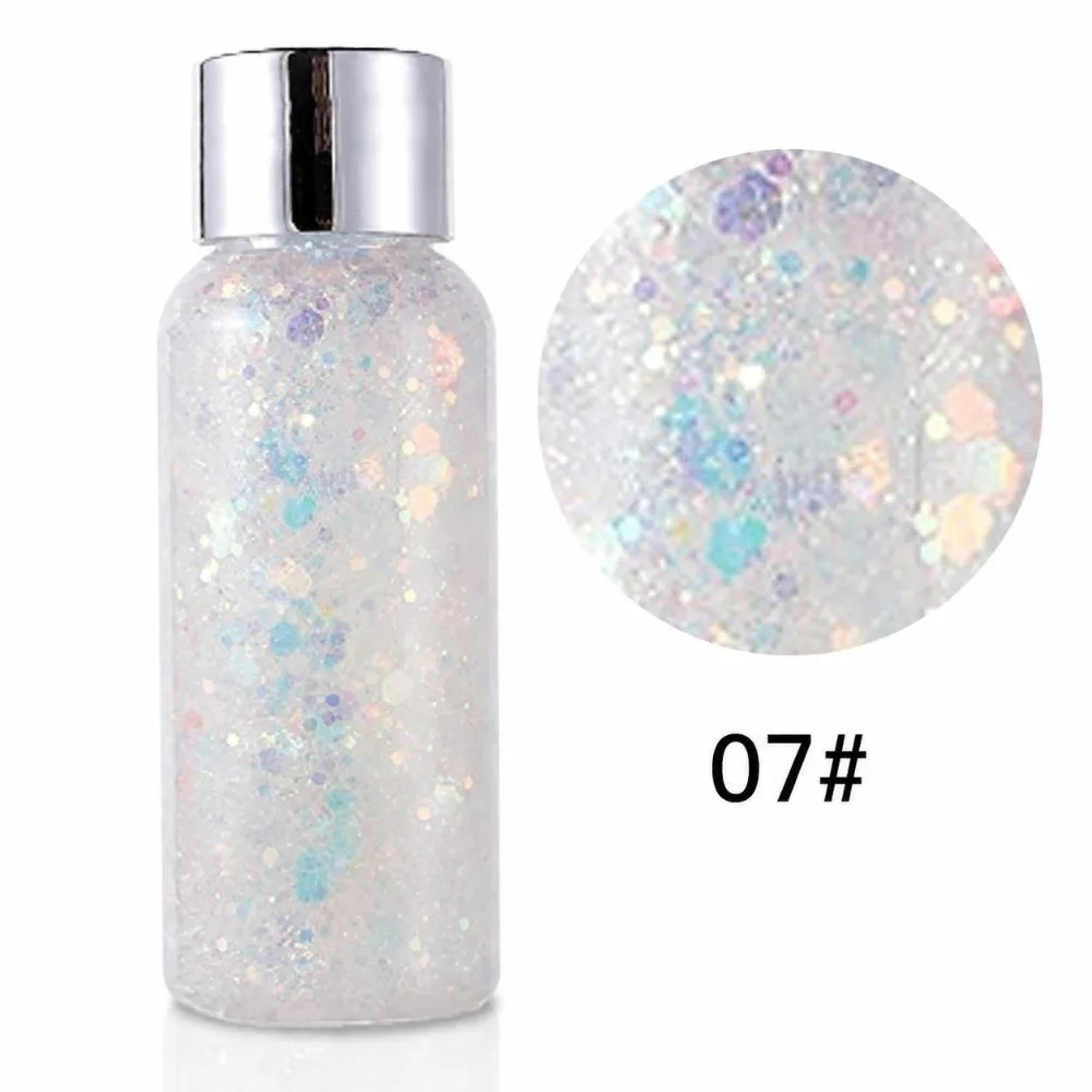Gel, Sequins Face & Body Glitters Nine Colors Nail Hair Face Body Decoration Art Sequins Gel Artistic Makeup Eye Glitters Cream