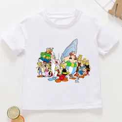 The Adventures of Asterix And Obelix Print Funny Kids T shirt Girls New Summer Tops Baby Boys Clothes Cartoon Children T-shirt