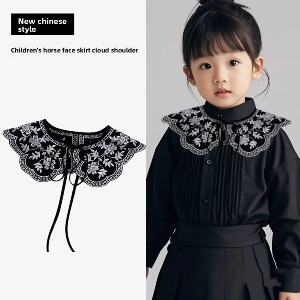 Doce oco para fora colar falso malha crochê xale colar destacável roupas decoração cachecol acessórios