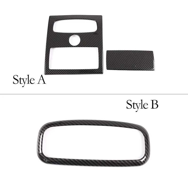 For Ford Ranger Wildtrak 2015-2021 ABS Carbon Fiber Auto Front Rear Reading Light Lamp Cover Trim Frame Sticker Car Accessories