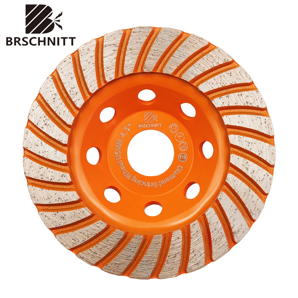 BRSCHNITT 1pc Diamond Grinding Wheel for Grinding Polishing Concrete Masonry Granite Marble Turbo Hole Saw Sintered Sanding Disc