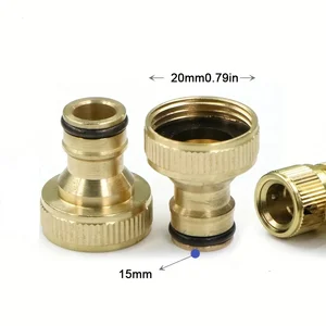 Brass tap connector, hose adapter, fast connector, copper hose coupling, garden watering accessories tool, 1/2, 3/4 Main Sales Hitch Switch Mangueira - №6