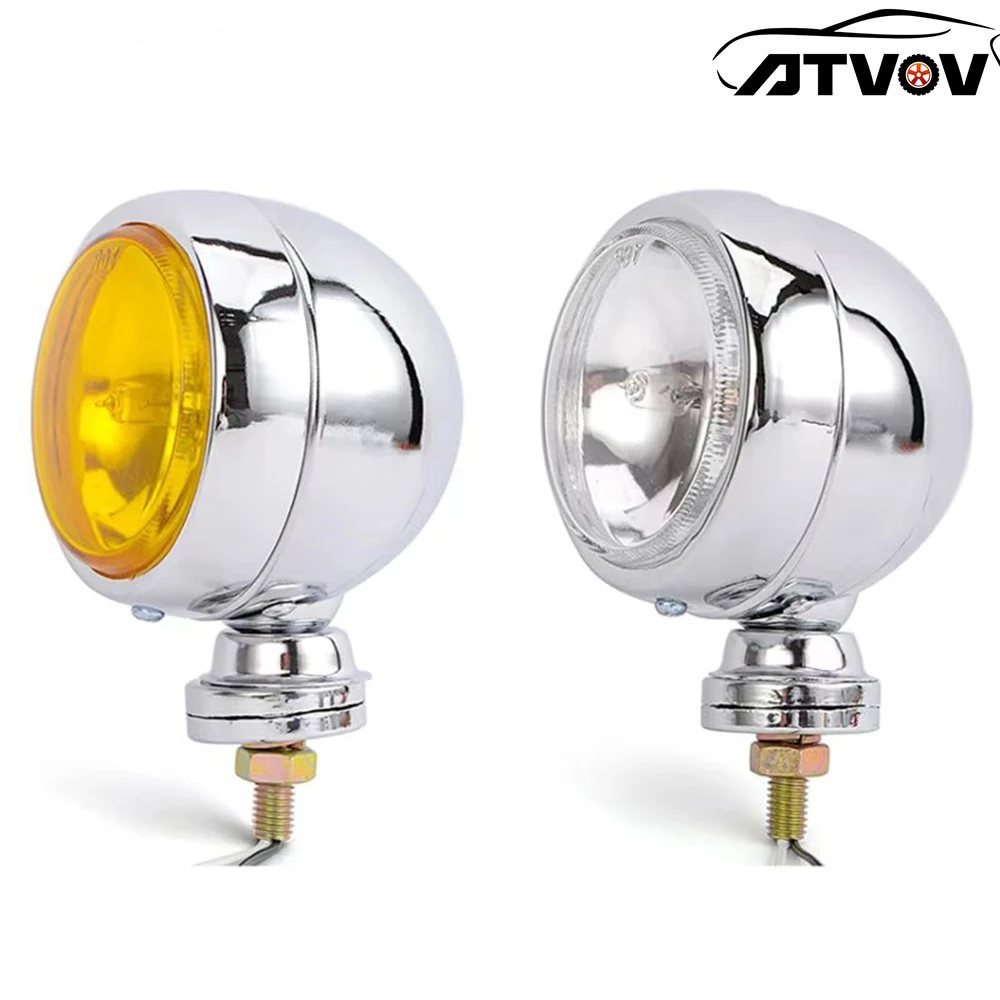 3 inch 12V Motorcycle Headlight Head Light Front Driving Spot Fog Lamp For Harley Honda Chopper Bobber Touring Custom Cafe Racer