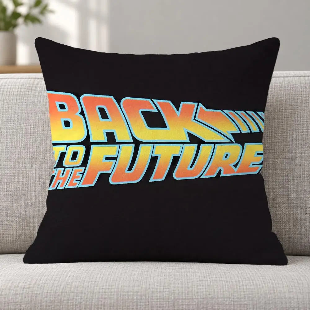 Film Sci-Fi B-Back To The Future Cushion Cover Soft Plush Decorative Sofa Bedroom Living Room Car Dorm Home Decor Gift