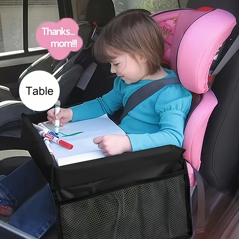 1pc 子供用カーシート旅行アクティビティテーブル、飛行機、車、自宅の外出に適した多機能収納トレイ